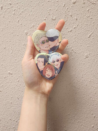 sorcerer kaisen heart buttons